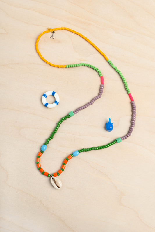 Mixed Beads Strand Necklace