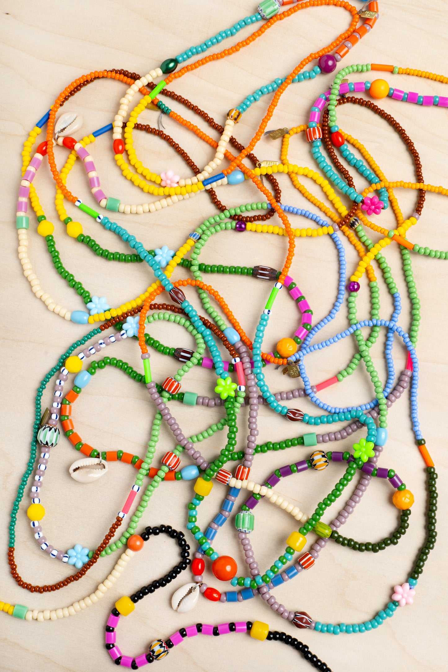 Mixed Beads Strand Necklace