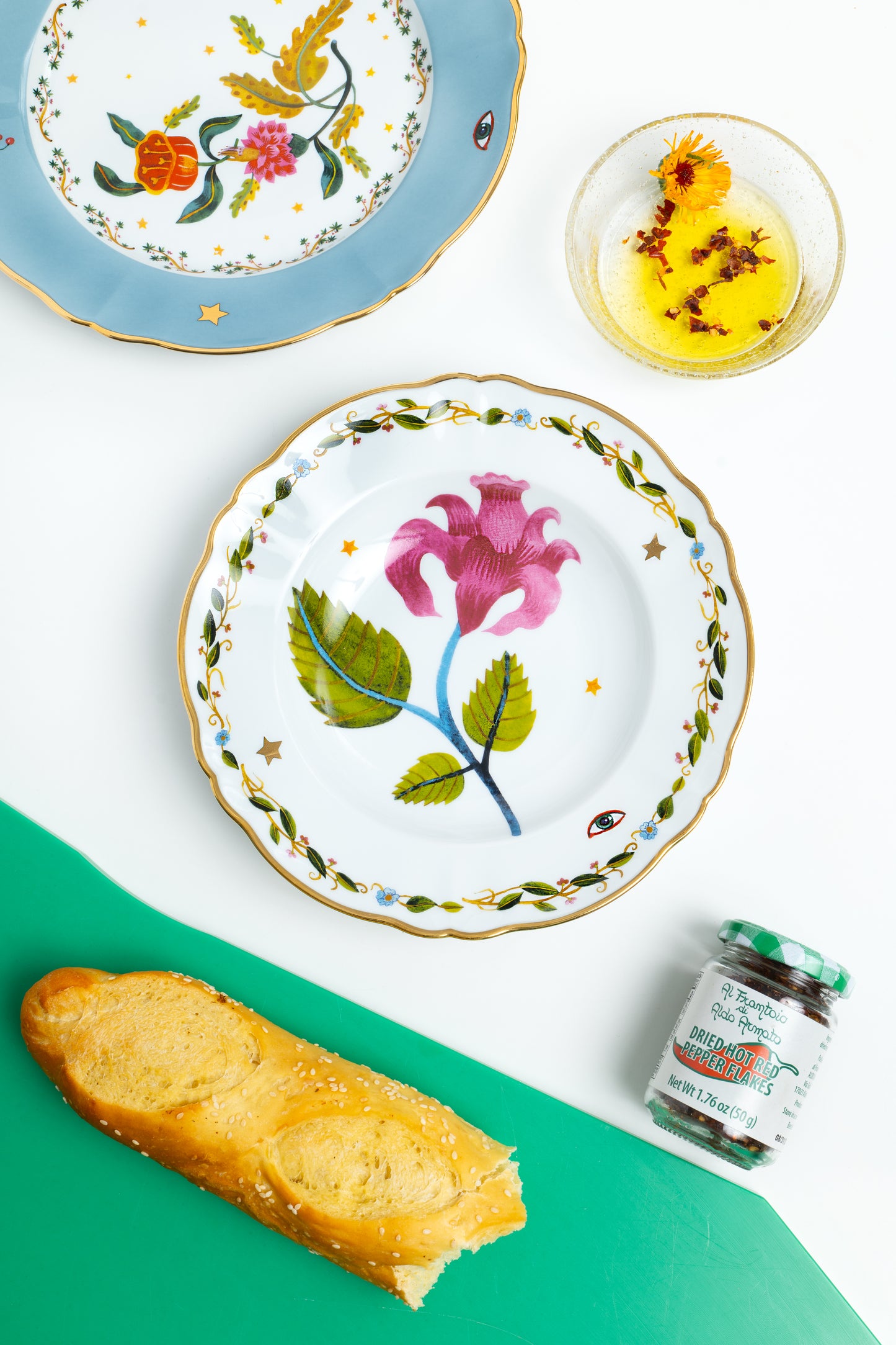 Pink Flower Deep Plate