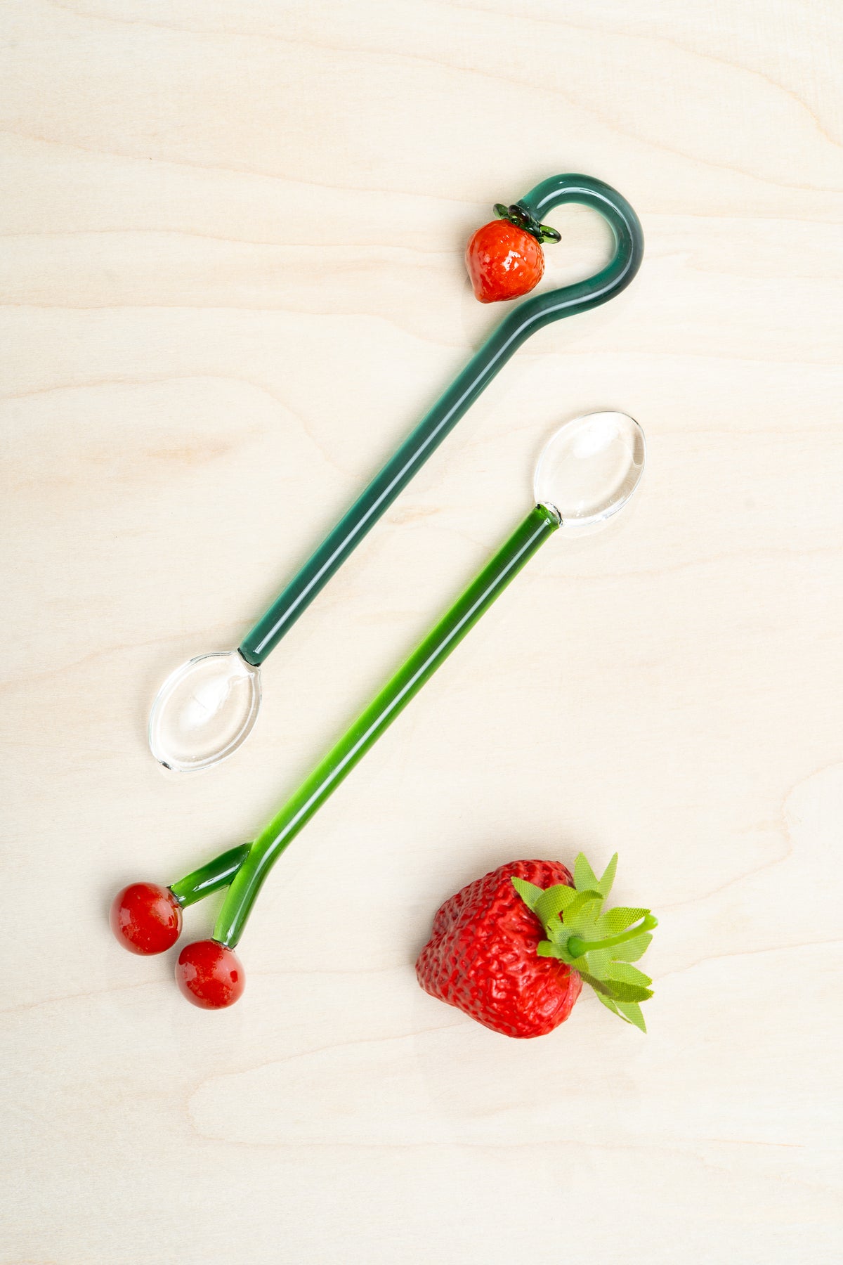 Spoon Picture In Store Cherries and Strawberry Spoons | Ichendorf Milano | Borosilicate Glass ...