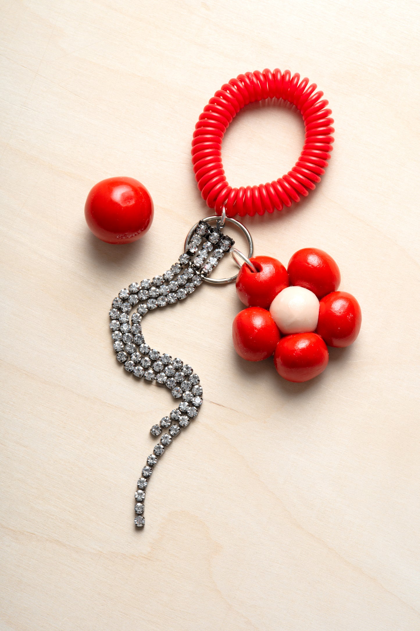 Flower Balloon Keychain Bracelet