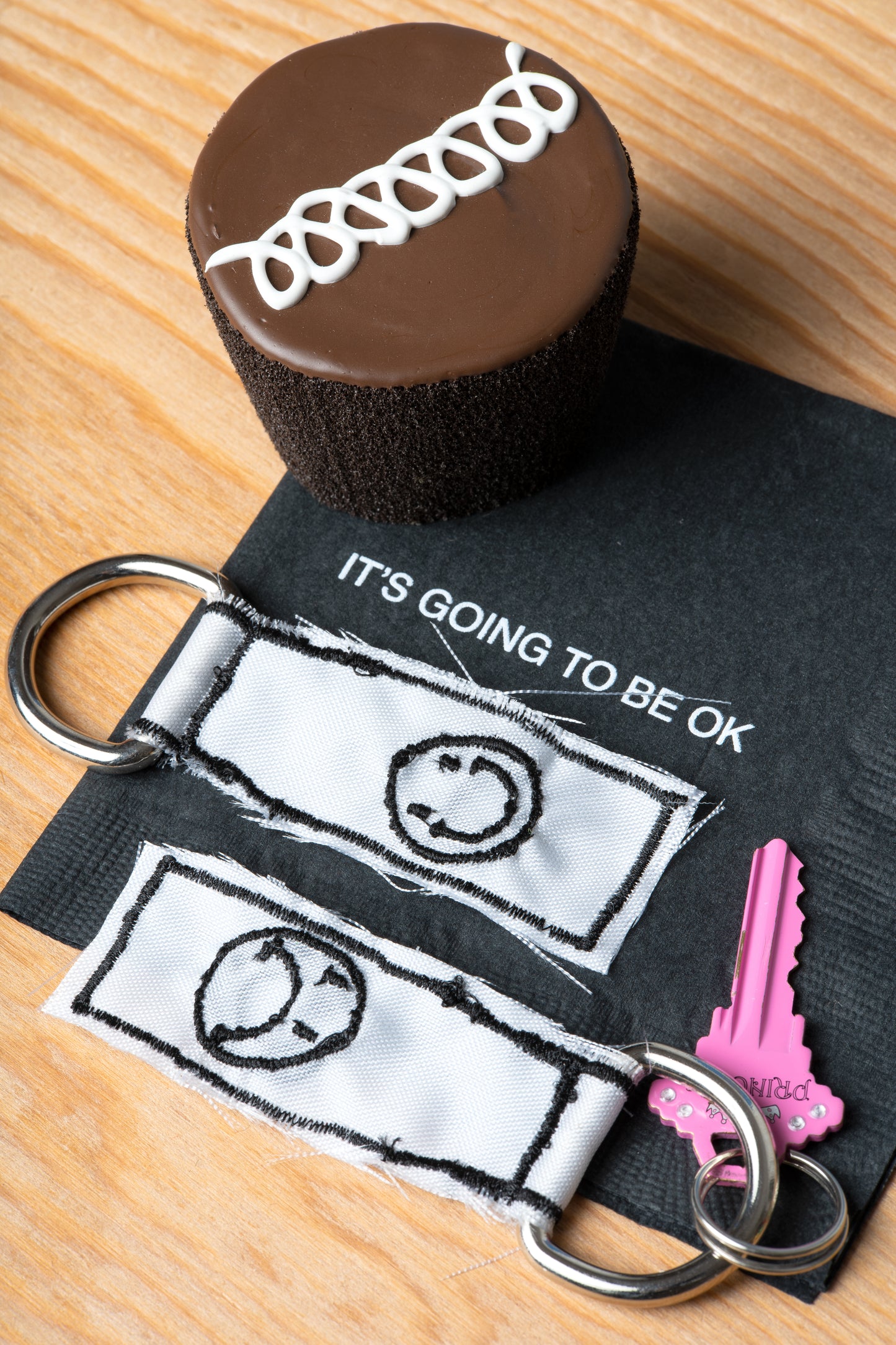 Smiley / Frowny Keychain